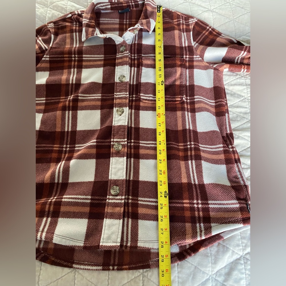 Eddie Bauer women’s flannel fleece shirt jacket LARGE - Picture 12 of 12